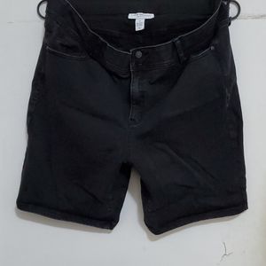 Lane Bryant Black Denim Shorts